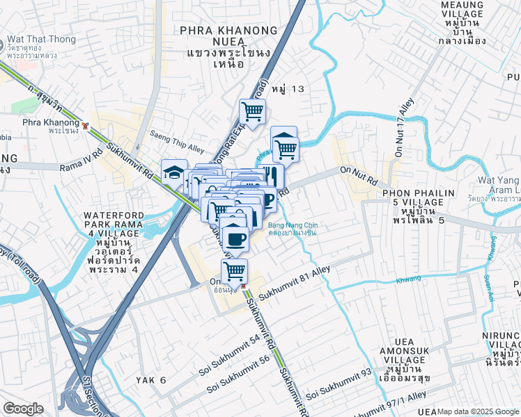 map of restaurants, bars, coffee shops, grocery stores, and more near in 