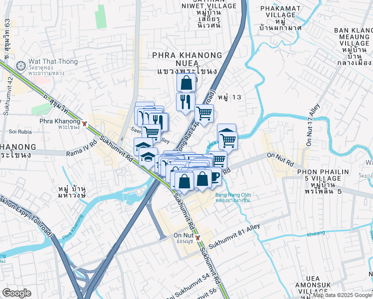 map of restaurants, bars, coffee shops, grocery stores, and more near in 