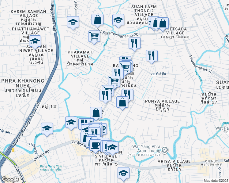 map of restaurants, bars, coffee shops, grocery stores, and more near in 