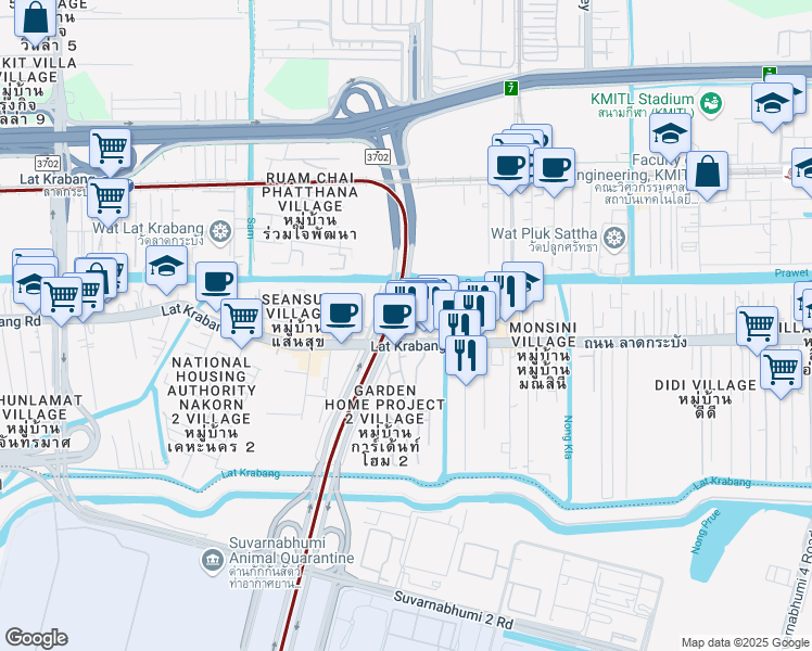 map of restaurants, bars, coffee shops, grocery stores, and more near in 