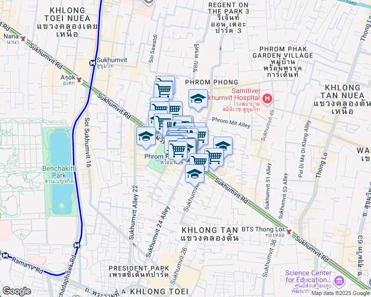 map of restaurants, bars, coffee shops, grocery stores, and more near in 