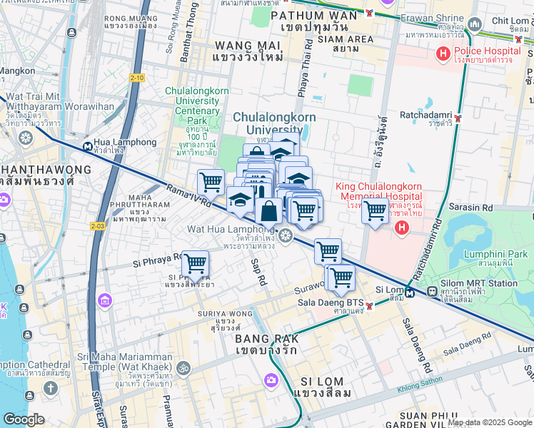 map of restaurants, bars, coffee shops, grocery stores, and more near in 