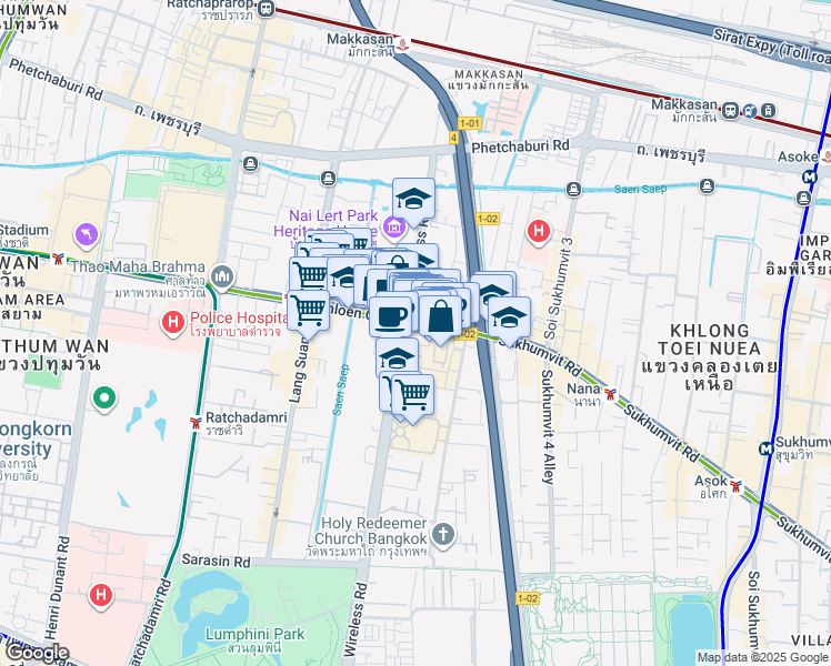 map of restaurants, bars, coffee shops, grocery stores, and more near in 