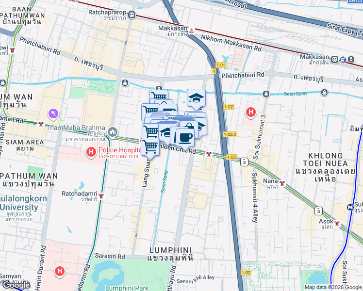 map of restaurants, bars, coffee shops, grocery stores, and more near in 