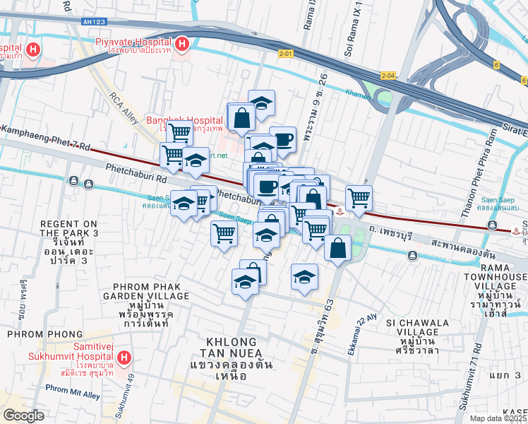 map of restaurants, bars, coffee shops, grocery stores, and more near in 