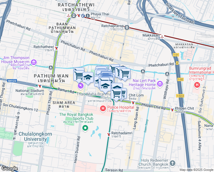 map of restaurants, bars, coffee shops, grocery stores, and more near in 