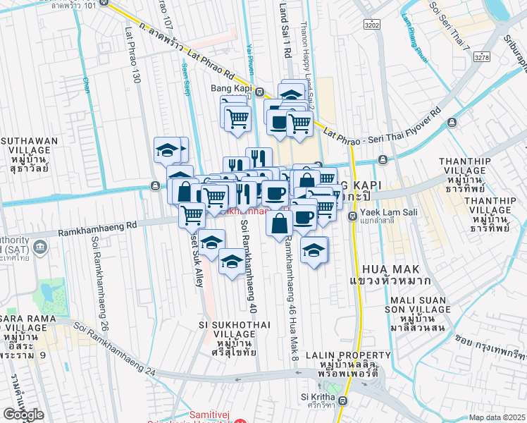 map of restaurants, bars, coffee shops, grocery stores, and more near in 