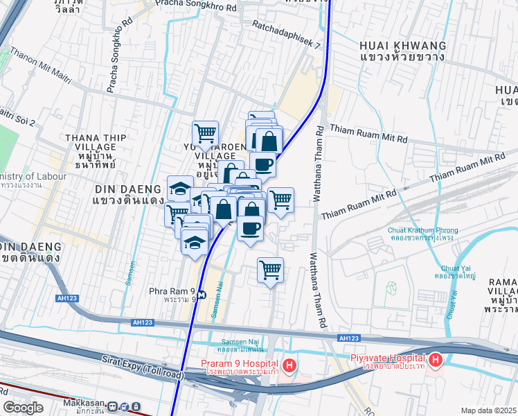 map of restaurants, bars, coffee shops, grocery stores, and more near in 