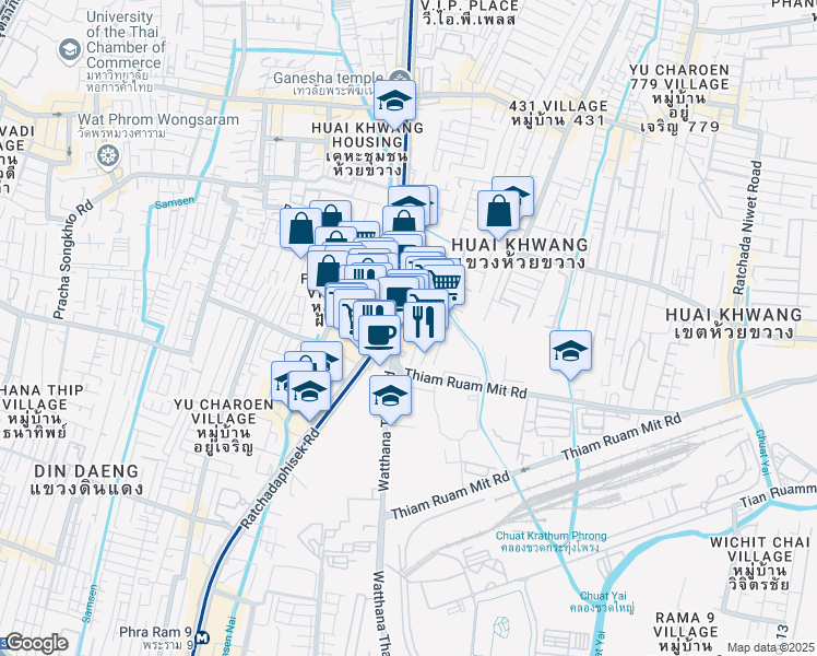 map of restaurants, bars, coffee shops, grocery stores, and more near in 