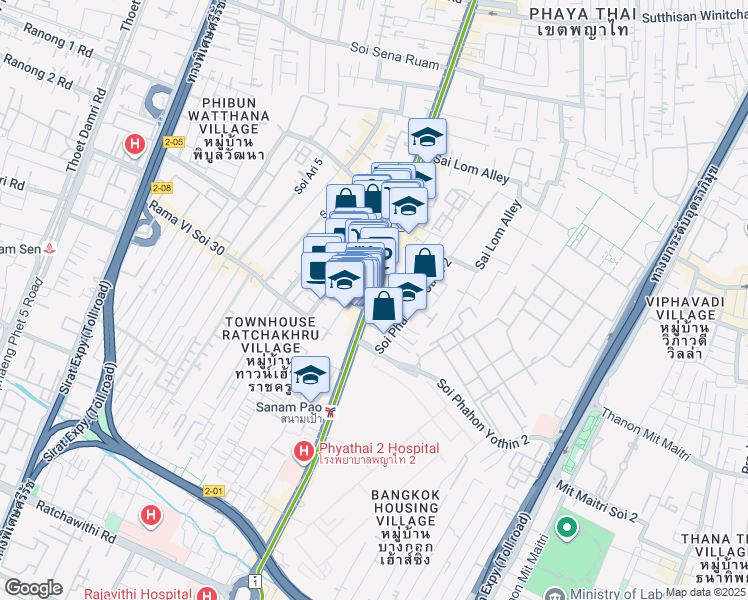 map of restaurants, bars, coffee shops, grocery stores, and more near in 