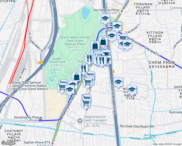 map of restaurants, bars, coffee shops, grocery stores, and more near in 