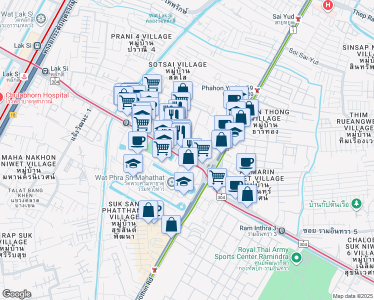 map of restaurants, bars, coffee shops, grocery stores, and more near in 