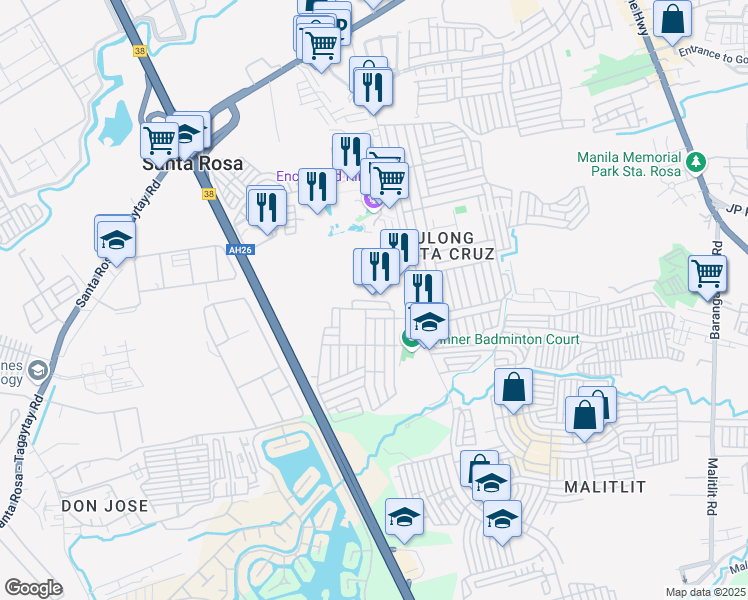map of restaurants, bars, coffee shops, grocery stores, and more near in Santa Rosa