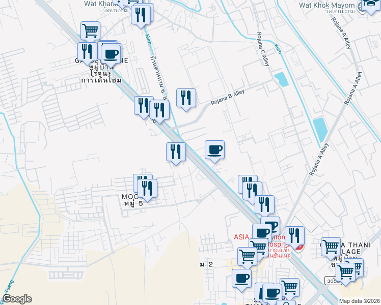 map of restaurants, bars, coffee shops, grocery stores, and more near in 