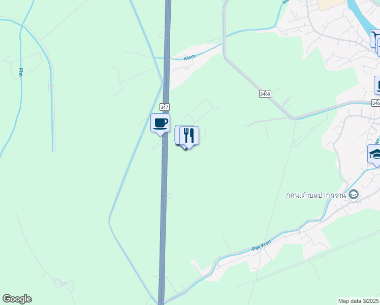map of restaurants, bars, coffee shops, grocery stores, and more near 347 in Tambon Ban Pom