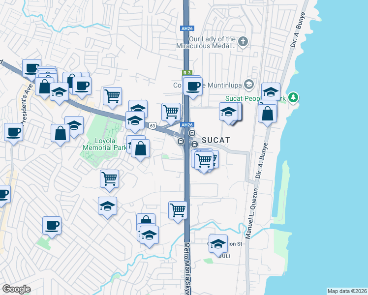 map of restaurants, bars, coffee shops, grocery stores, and more near in 