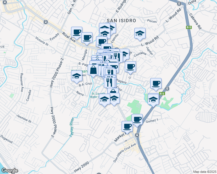 San Juan Taytay Rizal Map Rizal Avenue, Taytay Calabarzon - Walk Score