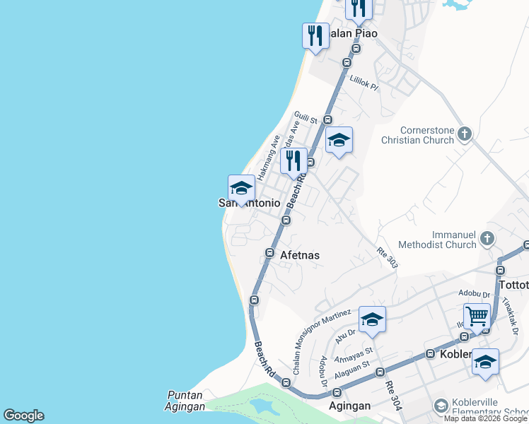 map of restaurants, bars, coffee shops, grocery stores, and more near Sagamilon Street in Afetna