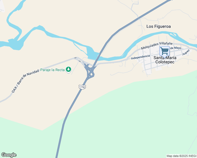 map of restaurants, bars, coffee shops, grocery stores, and more near in Santa María Colotepec
