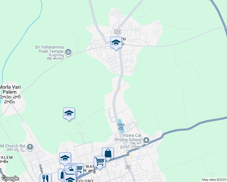 map of restaurants, bars, coffee shops, grocery stores, and more near Main Road in Peteru