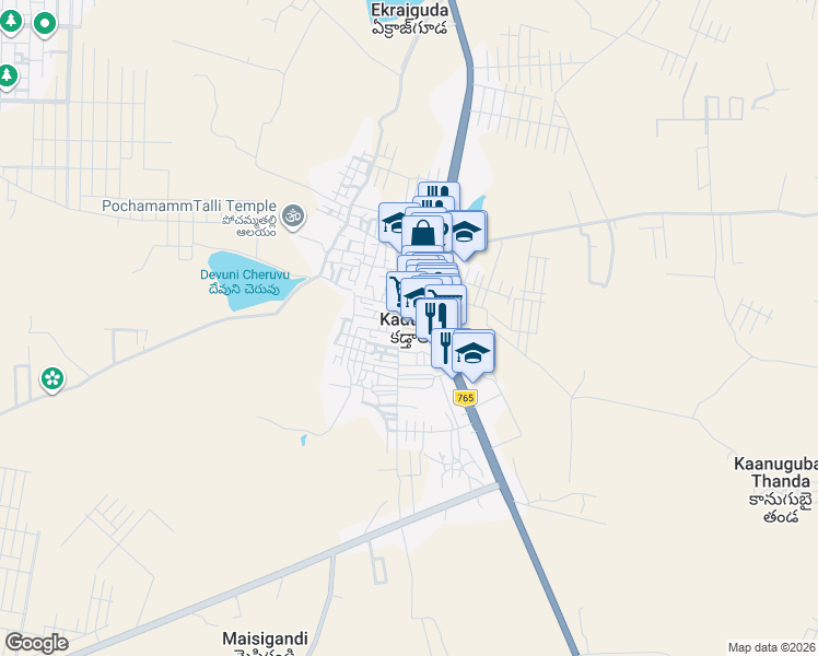 map of restaurants, bars, coffee shops, grocery stores, and more near in Kadthal