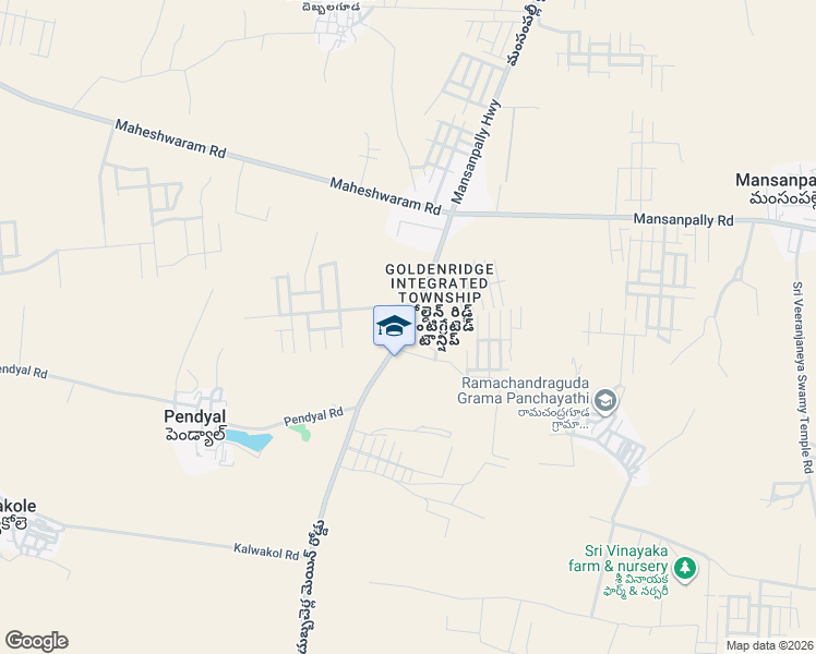 map of restaurants, bars, coffee shops, grocery stores, and more near Kollapadakal Road in Ranga Reddy