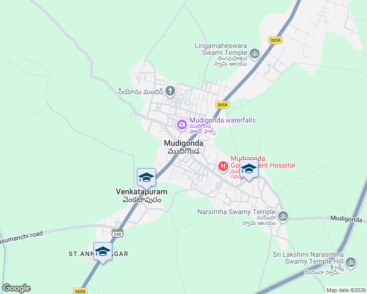 map of restaurants, bars, coffee shops, grocery stores, and more near in Mudigonda