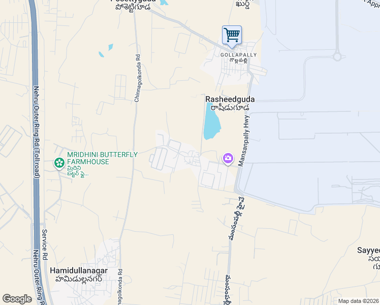 map of restaurants, bars, coffee shops, grocery stores, and more near in Hyderabad
