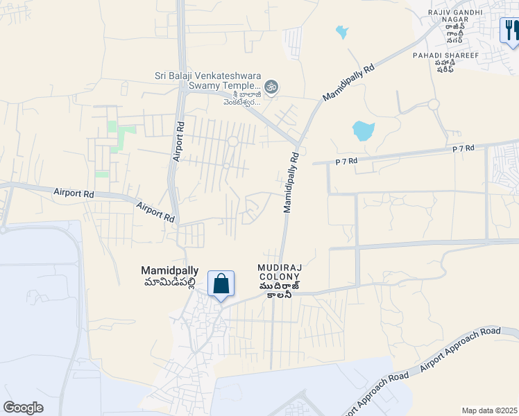 map of restaurants, bars, coffee shops, grocery stores, and more near Shamshabad - Mamidipally Road in Hyderabad