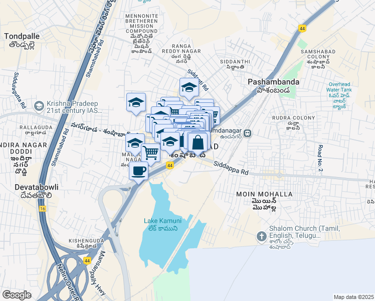map of restaurants, bars, coffee shops, grocery stores, and more near in Hyderabad