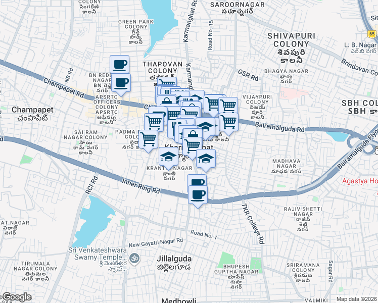 map of restaurants, bars, coffee shops, grocery stores, and more near in Kharmanghat