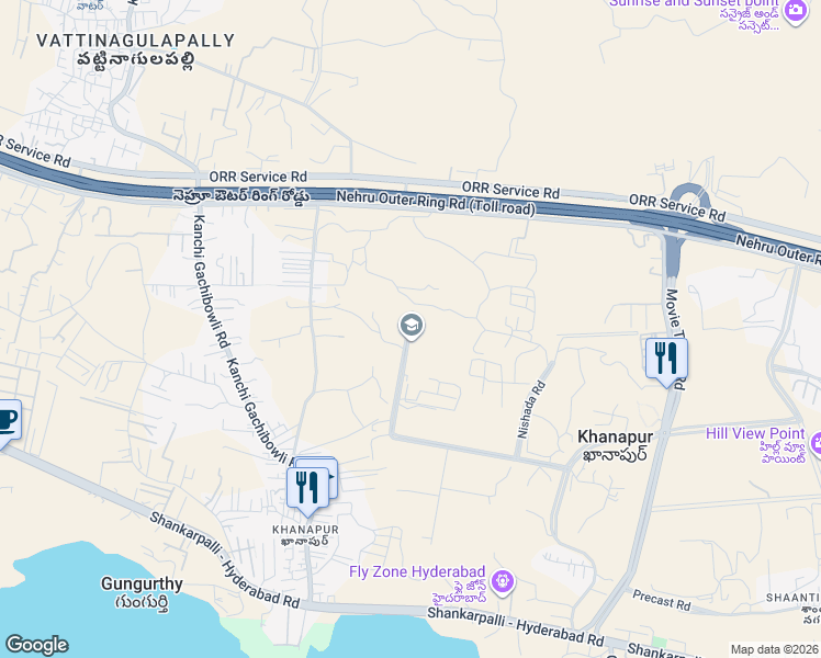 map of restaurants, bars, coffee shops, grocery stores, and more near in Hyderabad