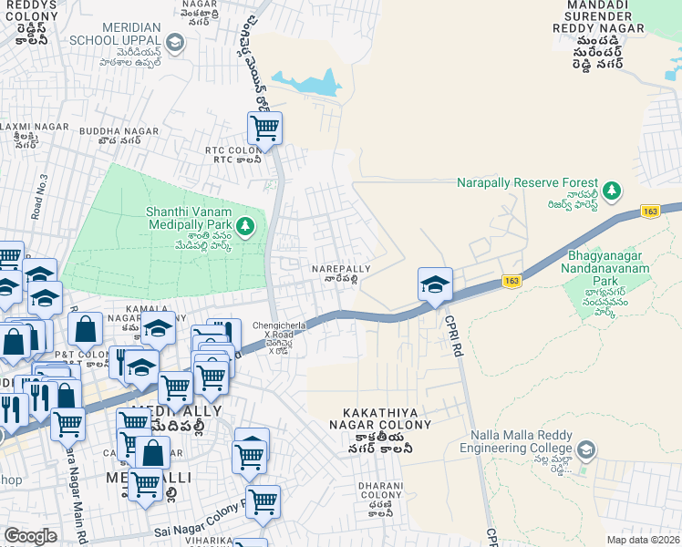 map of restaurants, bars, coffee shops, grocery stores, and more near in Hyderabad