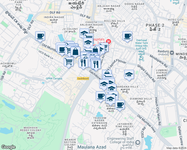 map of restaurants, bars, coffee shops, grocery stores, and more near in tukkududa