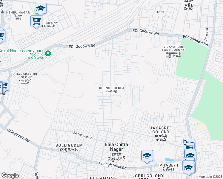 map of restaurants, bars, coffee shops, grocery stores, and more near in Secunderabad