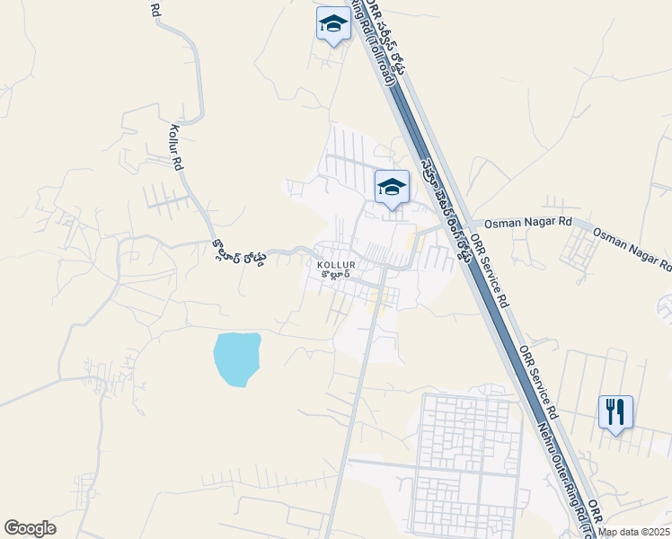 map of restaurants, bars, coffee shops, grocery stores, and more near in Hyderabad