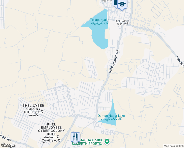 map of restaurants, bars, coffee shops, grocery stores, and more near in Hyderabad