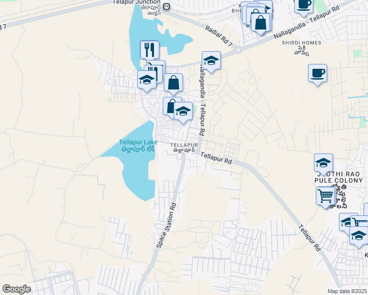 map of restaurants, bars, coffee shops, grocery stores, and more near in Hyderabad