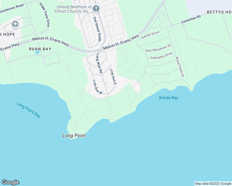 map of restaurants, bars, coffee shops, grocery stores, and more near 63 Route 665 in Frederiksted