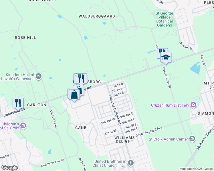 map of restaurants, bars, coffee shops, grocery stores, and more near in Frederiksted