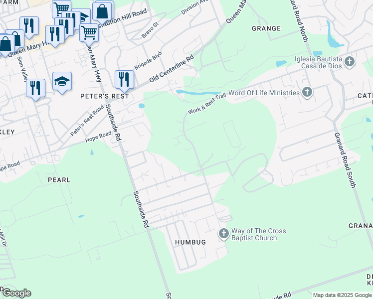 map of restaurants, bars, coffee shops, grocery stores, and more near in Christiansted