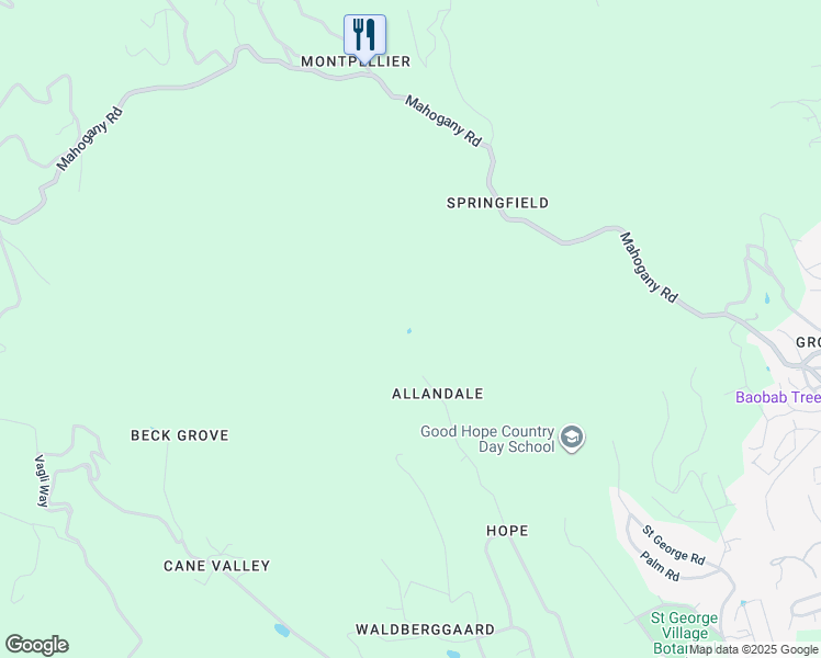 map of restaurants, bars, coffee shops, grocery stores, and more near Unnamed Road in Frederiksted