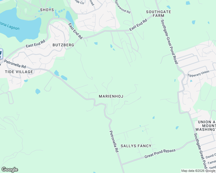 map of restaurants, bars, coffee shops, grocery stores, and more near Southside Road in Christiansted