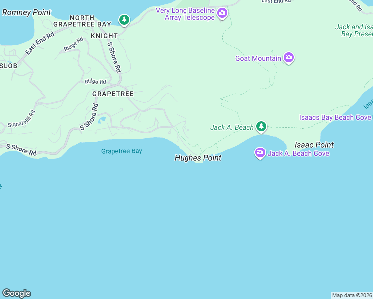 map of restaurants, bars, coffee shops, grocery stores, and more near Point Road in Christiansted