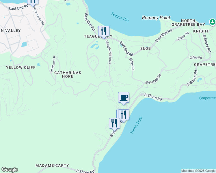 map of restaurants, bars, coffee shops, grocery stores, and more near in Christiansted