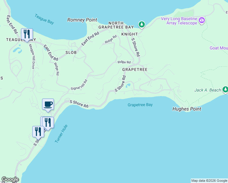 map of restaurants, bars, coffee shops, grocery stores, and more near 27 Route 60 in East End