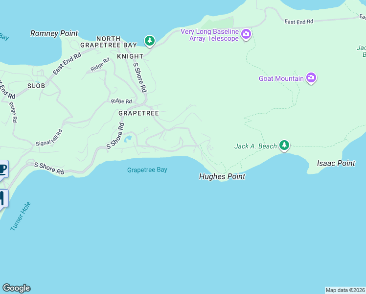 map of restaurants, bars, coffee shops, grocery stores, and more near 16 South Grape Tree Road in East End