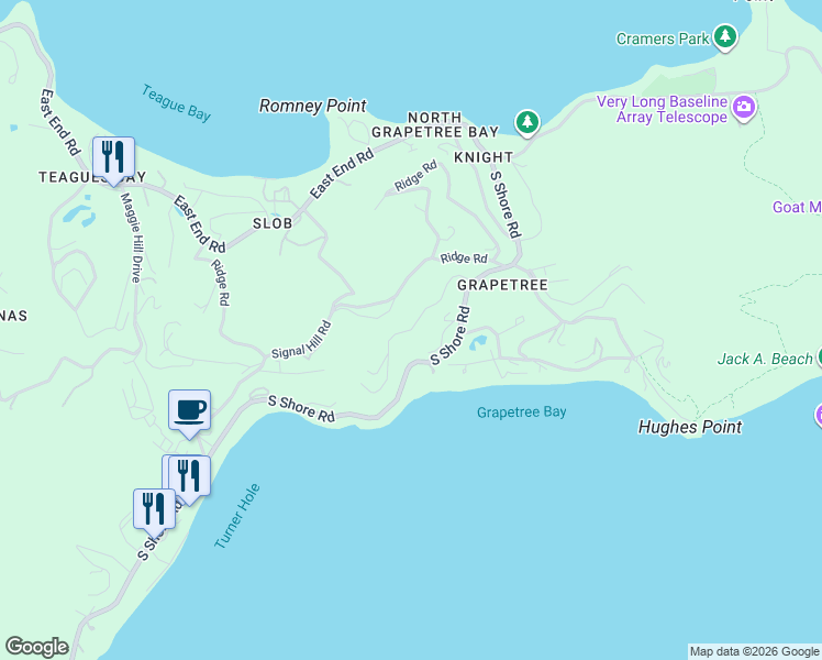 map of restaurants, bars, coffee shops, grocery stores, and more near Terrace Road in East End