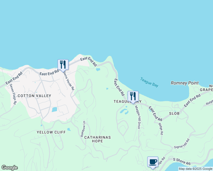 map of restaurants, bars, coffee shops, grocery stores, and more near in Christiansted