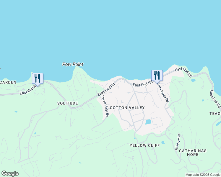 map of restaurants, bars, coffee shops, grocery stores, and more near in East End